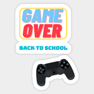 game over back to school Sticker